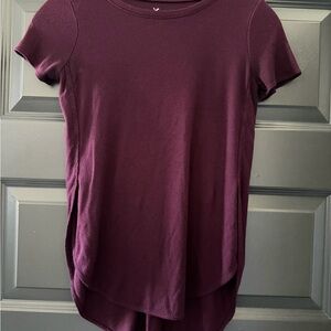 American Eagle Soft & Sexy Maroon Short Sleeve Top
